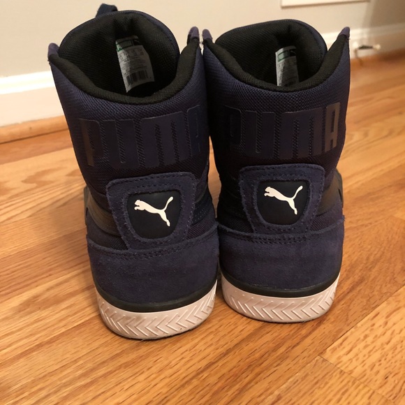 Puma Blue Suede Hight Tops - Picture 4 of 7
